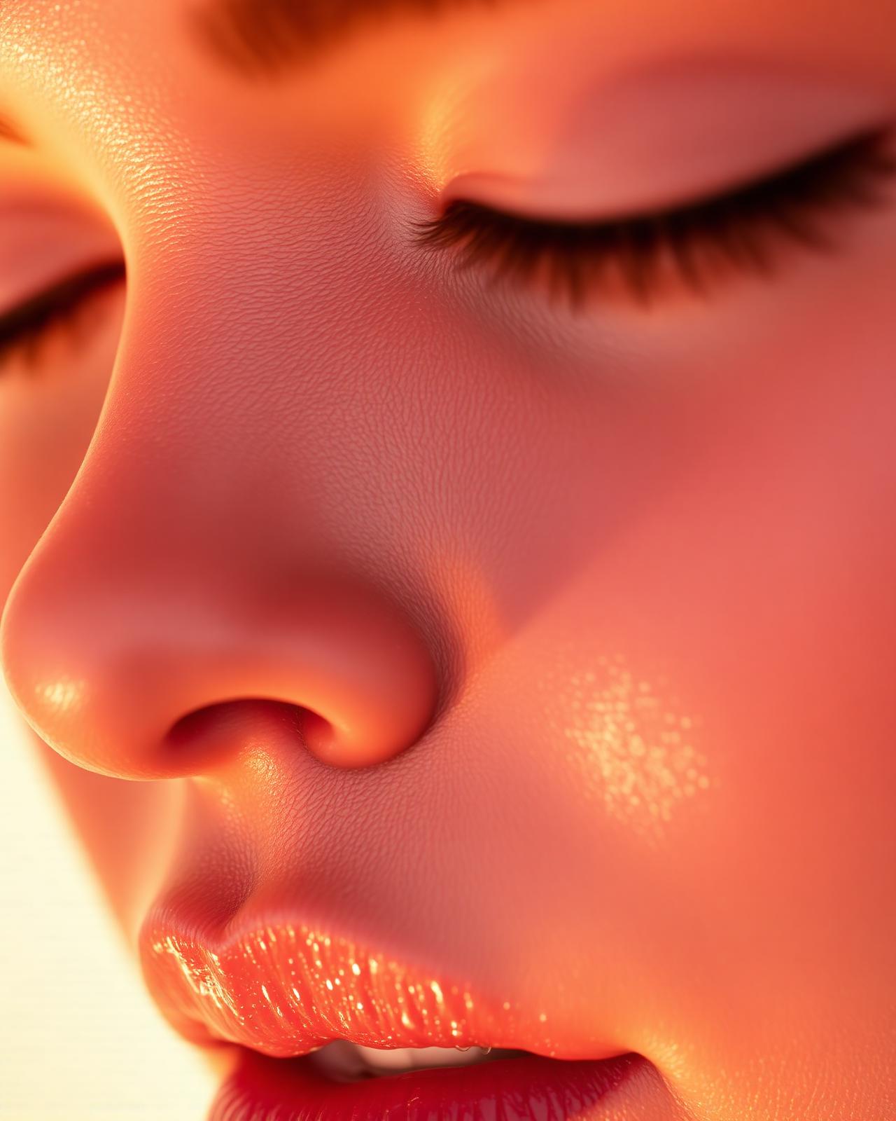 Glowing skin texture